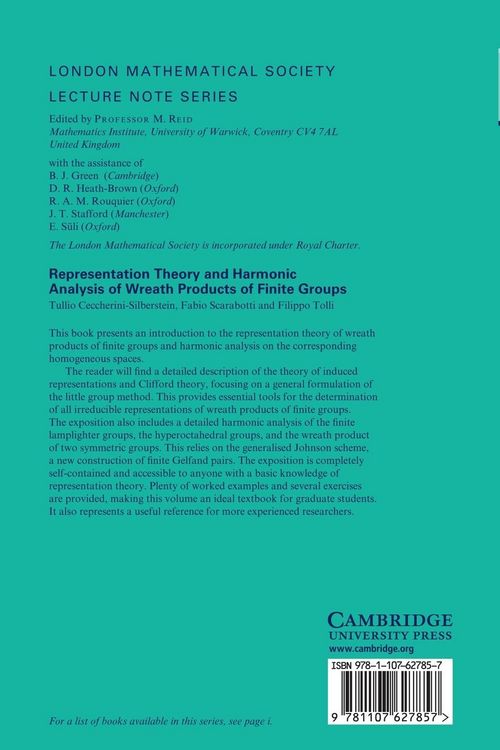Produktbild: Representation Theory and Harmonic Analysis of Wreath Products of Finite Groups