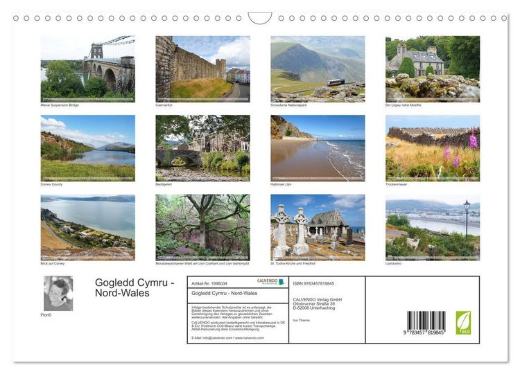 Produktbild: Gogledd Cymru - Nord-Wales (Wandkalender 2026 DIN A3 quer), CALVENDO Monatskalender