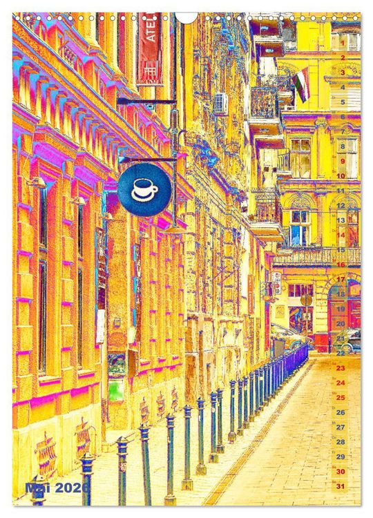 Produktbild: Budapest - K&uuml;nstlerische Fotografie (Wandkalender 2026 DIN A3 hoch), CALVENDO Monatskalender