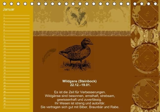 Produktbild: Indianisches Horoskop / Geburtstagskalender (Tischkalender immerw&auml;hrend DIN A5 quer)