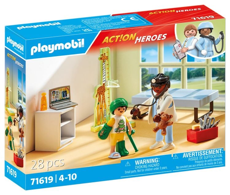 Produktbild: PLAYMOBIL 71619 Kinderarzt mit Teddyb&auml;r