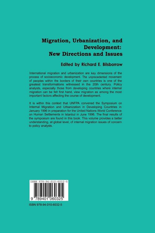 Produktbild: Migration, Urbanization, and Development: New Directions and Issues