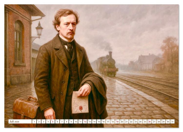 Produktbild: Theodor Storm. Sein Leben, seine Werke (hochwertiger Premium Wandkalender 2026 DIN A2 quer), Kunstdruck in Hochglanz