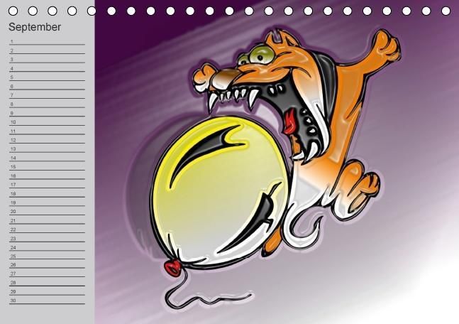 Produktbild: Hunde-Geburtstagskalender / Witziger Cartoon-Kalender (Tischkalender immerw&auml;hrend DIN A5 quer)