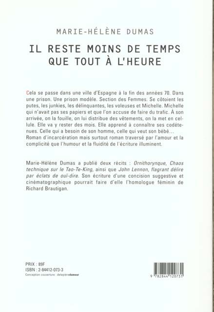 Produktbild: Il reste maintenant moins de temps que tout &agrave; l'heure