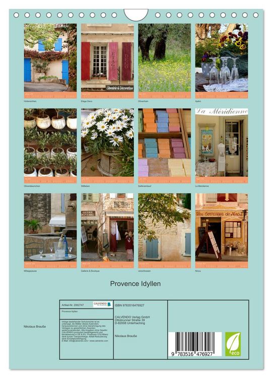 Produktbild: Provence Idyllen (Wandkalender 2026 DIN A4 hoch), CALVENDO Monatskalender