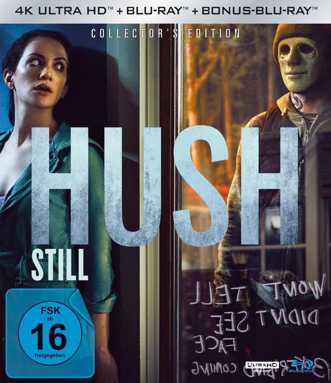 Produktbild: Hush - Still - Collector's Edition (4K Ultra HD) (+ Blu-ray) (+ Bonus-Blu-ray)