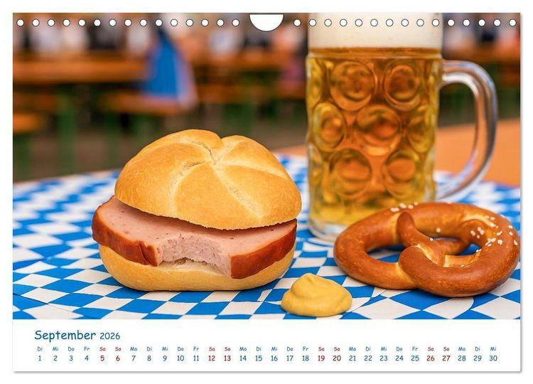 Produktbild: Leberk&auml;se-Kalender - Die Leberk&auml;ssemmel aus Bayern (Wandkalender 2026 DIN A4 quer), CALVENDO Monatskalender