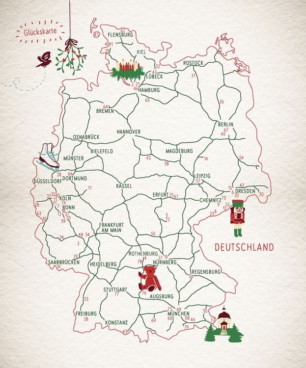 Produktbild: Gl&uuml;cksorte rund um Weihnachten in Deutschland