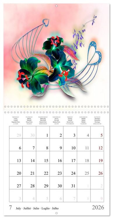 Produktbild: Quand l'&acirc;me parle (Calendrier mural carr&eacute; 2026 30x30 cm) Calendrier double avec une page pour vos prises de notes