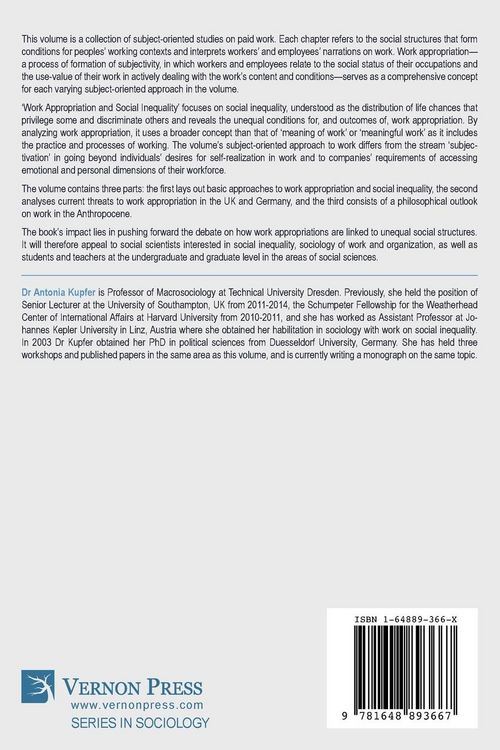 Produktbild: Work Appropriation and Social Inequality