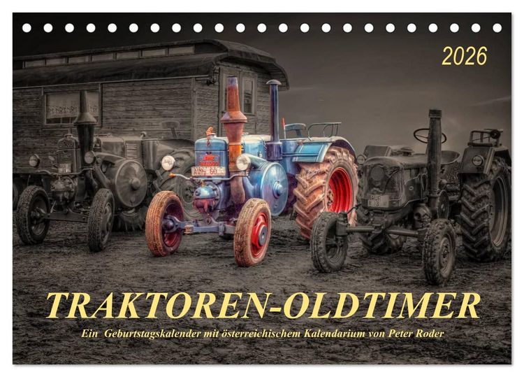 Produktbild: Traktoren - Oldtimer (Tischkalender 2026 DIN A5 quer), CALVENDO Monatskalender