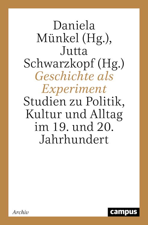 Produktbild: Geschichte als Experiment