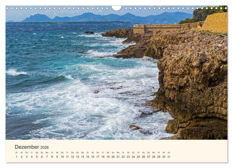 Produktbild: Wundersch&ouml;ne C&ocirc;te d'Azur (Wandkalender 2026 DIN A3 quer), CALVENDO Monatskalender