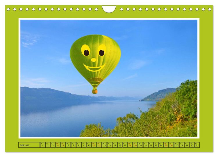 Produktbild: L&auml;cheln in Landschaften (Wandkalender 2026 DIN A4 quer), CALVENDO Monatskalender