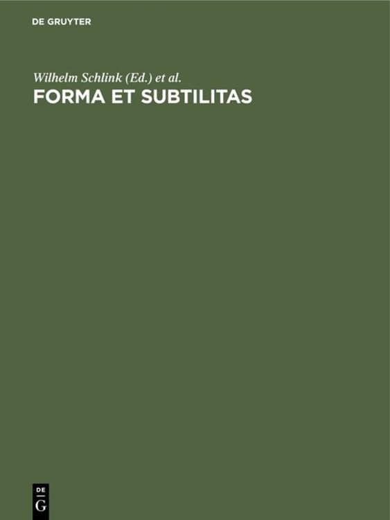 Produktbild: Forma et subtilitas