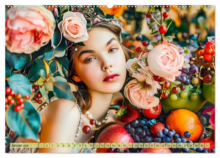 Produktbild: Obstk&ouml;nigin - Fruchtig, floral und voller Sch&ouml;nheit (hochwertiger Premium Wandkalender 2026 DIN A2 quer), Kunstdruck in Hochglanz