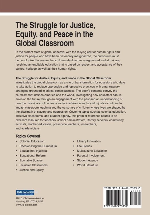 Produktbild: The Struggle for Justice, Equity, and Peace in the Global Classroom