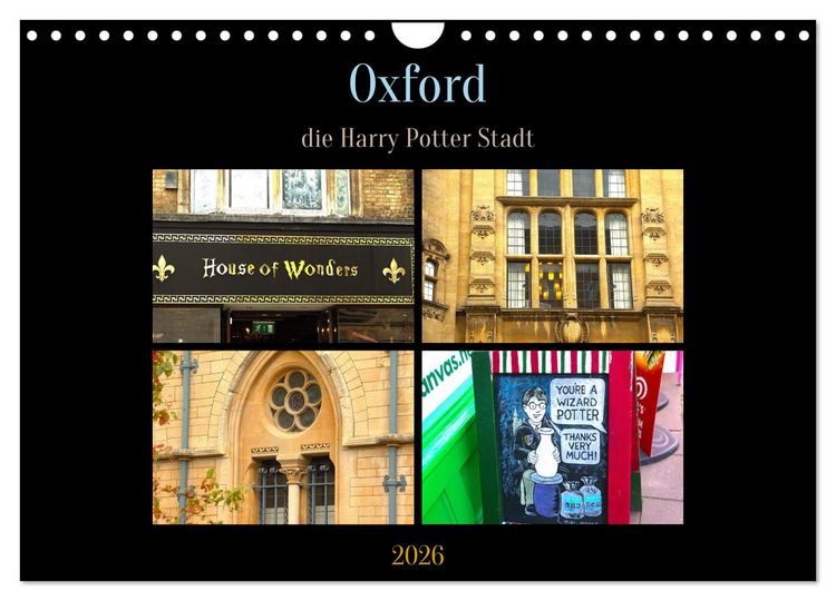 Produktbild: Oxford - die Harry Potter Stadt (Wandkalender 2026 DIN A4 quer), CALVENDO Monatskalender