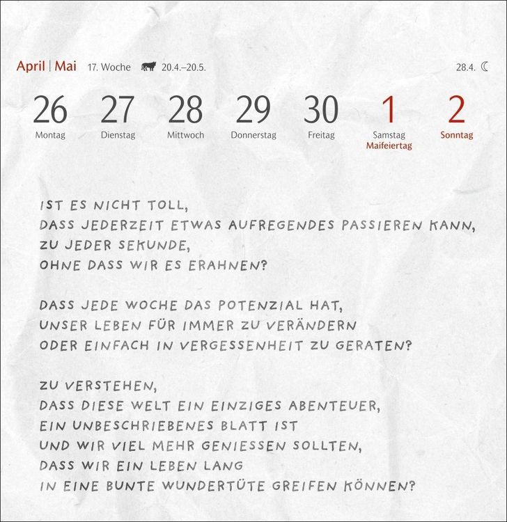 Produktbild: Clara Louise: Dort, wo die Sterne funkeln Premium-Postkartenkalender 2027 - 53 Postkarten mit poetischen Gedanken