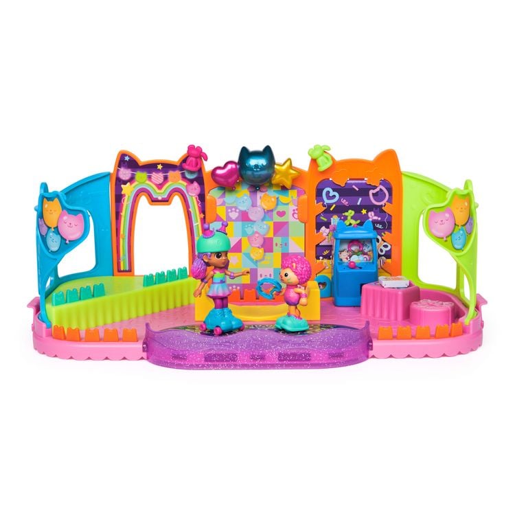 Produktbild: Gabby’s Dollhouse, Partyzimmer Spielset, Skate-Park Dachgeschoss mit Gabby und Marty-Figur, Möbeln und Zubehörteilen