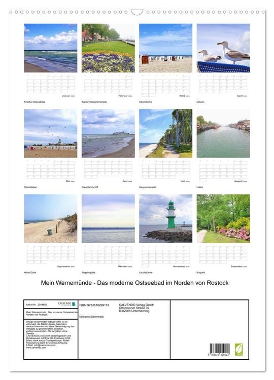 Produktbild: Mein Warnem&uuml;nde - Das moderne Ostseebad im Norden von Rostock (Wandkalender 2026 DIN A2 hoch), CALVENDO Monatskalender