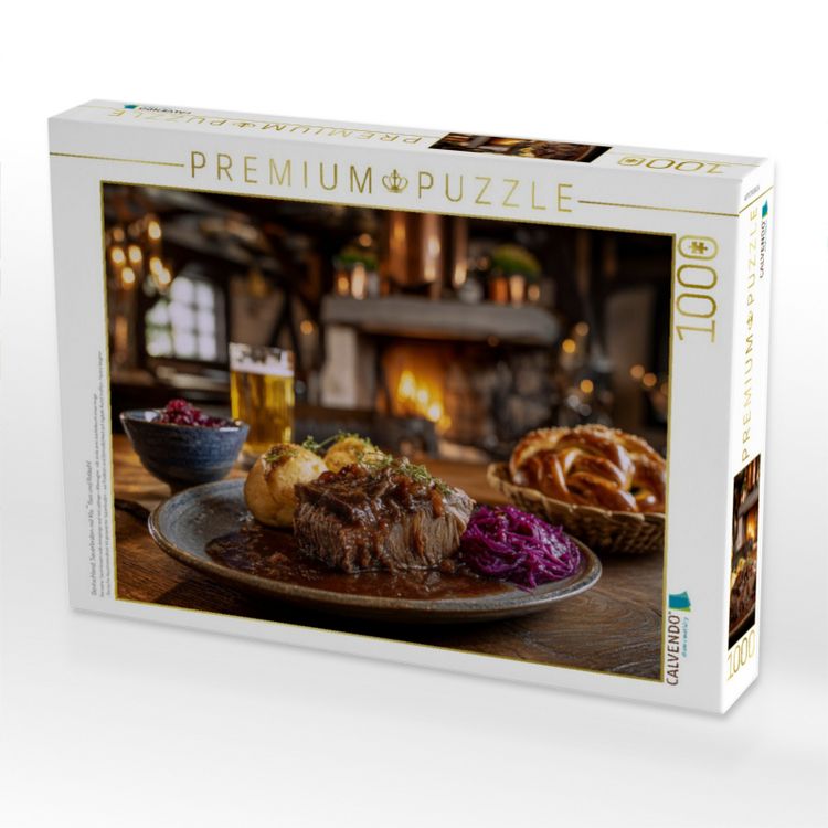 Produktbild: CALVENDO Puzzle Deutschland: Sauerbraten mit Klo&szlig;en und Rotkohl | 1000 Teile Lege-Gr&ouml;&szlig;e 64x48cm Foto-Puzzle f&uuml;r gl&uuml;ckliche Stunden