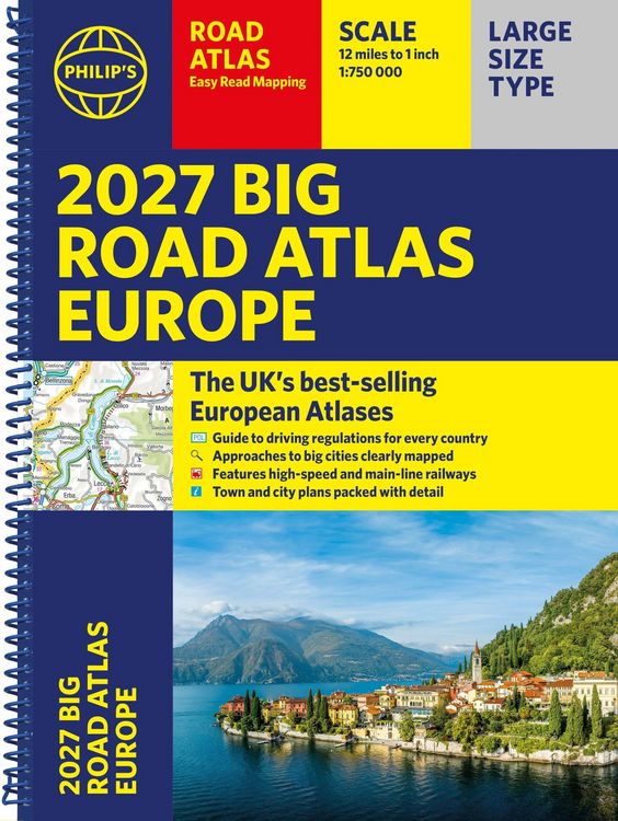 Produktbild: Philip's 2027 Big Road Atlas of Europe