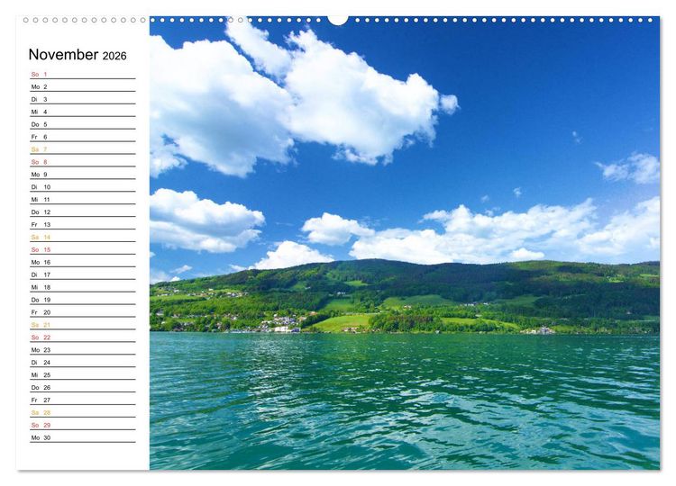 Produktbild: Traumhafter Mondsee (hochwertiger Premium Wandkalender 2026 DIN A2 quer), Kunstdruck in Hochglanz