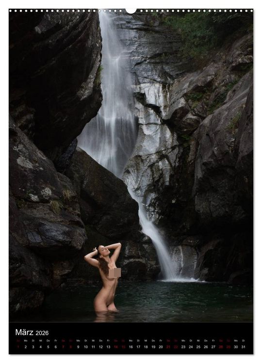Produktbild: Wasserf&auml;lle im Tessin - Aktaufnahmen an sch&ouml;nen Wasserf&auml;llen in der S&uuml;dschweiz (hochwertiger Premium Wandkalender 2026 DIN A2 hoch), Kunstdruck in Hochglanz