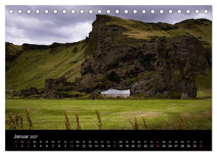 Produktbild: Island (Tischkalender 2027 DIN A5 quer), CALVENDO Monatskalender