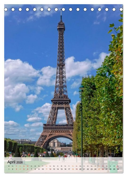 Produktbild: Eiffelturm - Ikone der Architektur, Ikone der Ingenieurskunst (Tischkalender 2026 DIN A5 hoch), CALVENDO Monatskalender