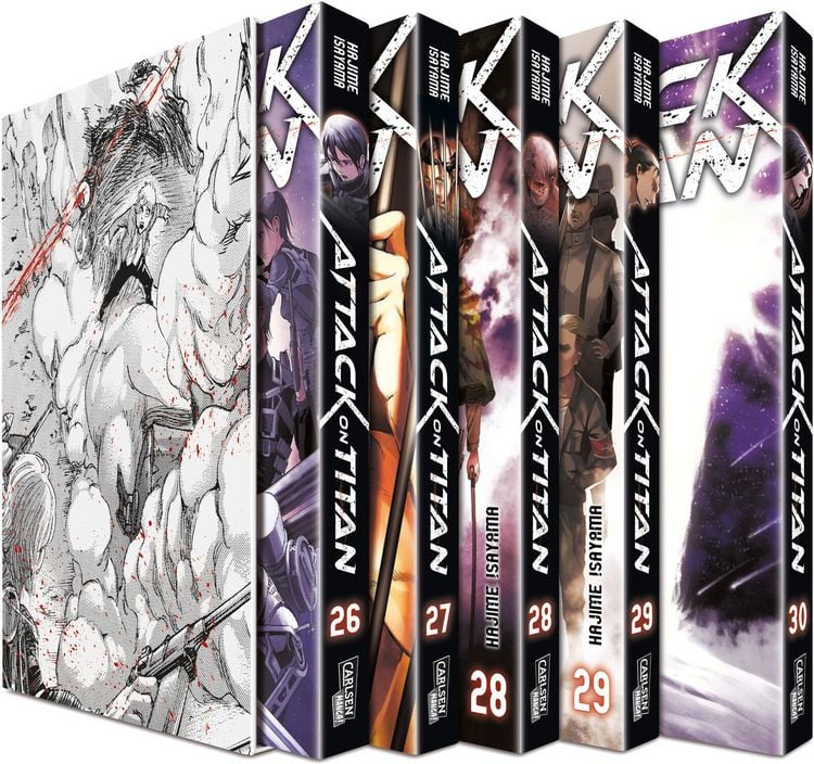 Produktbild: Attack on Titan, B&auml;nde 26-30 im Sammelschuber mit Extra
