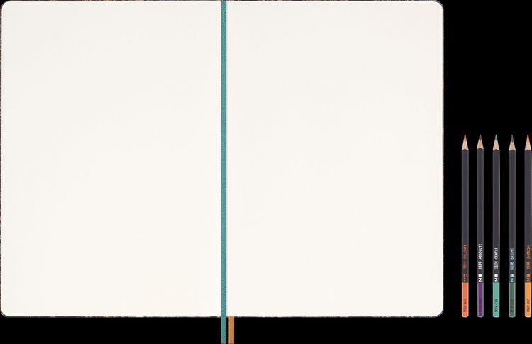Produktbild: Moleskine Das Jahr des Drachen Sammlerbox mit Skizzenbuch (XL, Fester Einband, Stoffeinband), Set aus 5 Bleistiften
