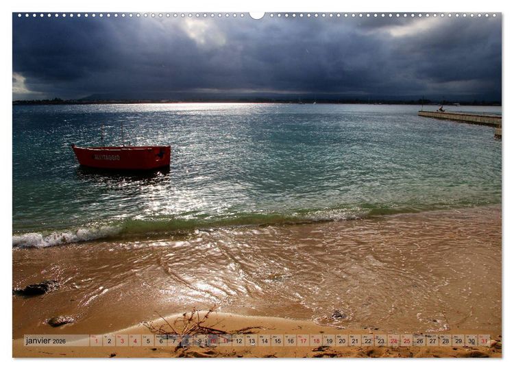 Produktbild: Sicile, la terre d'aventure entre la mer et les volcans (Calendrier mural 2026 DIN A2 vertical) calendrier de bureau