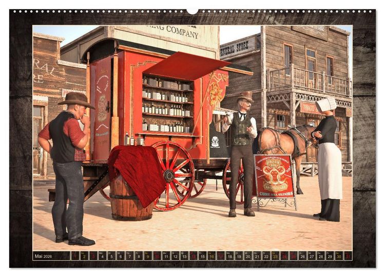 Produktbild: Wild West Outlaws (Wandkalender 2026 DIN A2 quer), CALVENDO Monatskalender