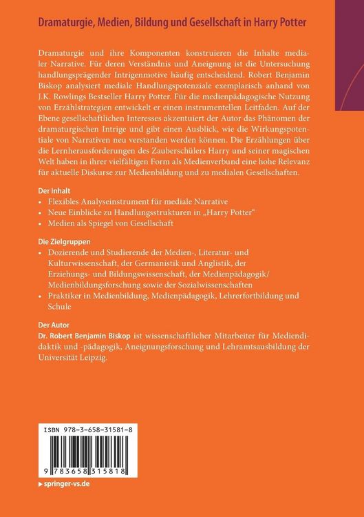 Produktbild: Dramaturgie, Medien, Bildung und Gesellschaft in Harry Potter