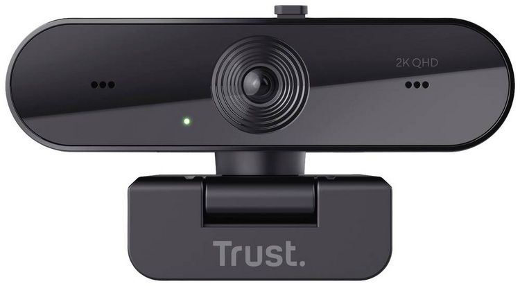 Produktbild: Trust TW-250 QHD Webcam 2560 x 1440 Pixel Standfu&szlig;, Klemm-Halterung
