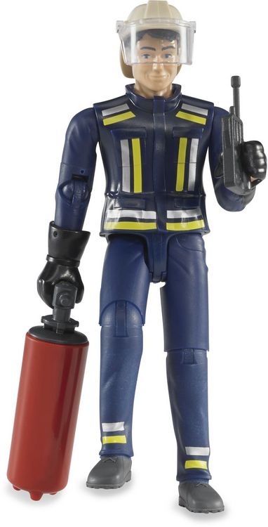 Produktbild: Bruder Profi-Serie bworld Feuerwehrmann mit Helm, Handschuhen und Zubeh&ouml;r