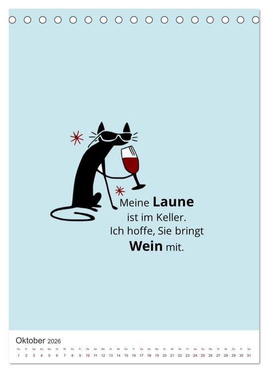 Produktbild: TRINKSPR&Uuml;CHE rund um Bier, Wein und Co. &hellip; (Tischkalender 2026 DIN A5 hoch), CALVENDO Monatskalender