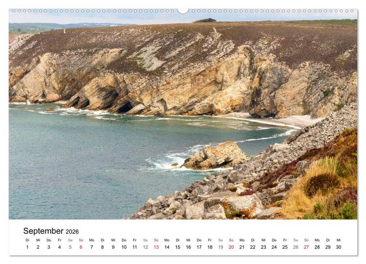 Produktbild: K&uuml;sten der Normandie und der Bretagne (Wandkalender 2026 DIN A2 quer), CALVENDO Monatskalender