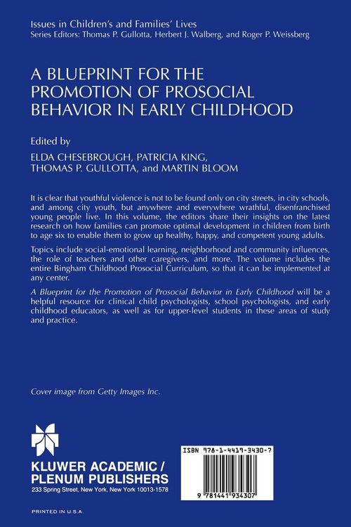 Produktbild: A Blueprint for the Promotion of Pro-Social Behavior in Early Childhood
