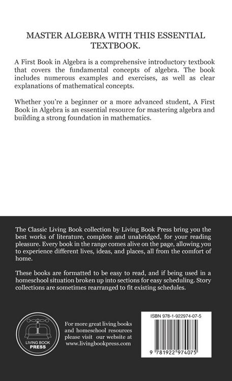 Produktbild: A First Book in Algebra