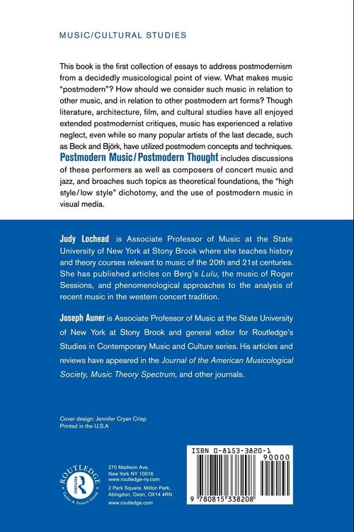 Produktbild: Postmodern Music/Postmodern Thought