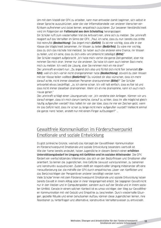 Produktbild: Gewaltfreie Kommunikation in F&ouml;rderschule und Inklusion