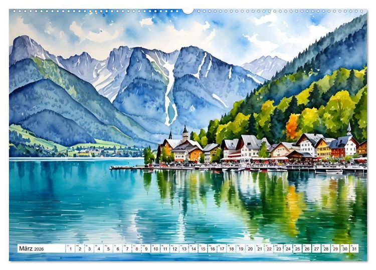 Produktbild: &Ouml;sterreich - Idylle in den Alpen (Wandkalender 2026 DIN A2 quer), CALVENDO Monatskalender