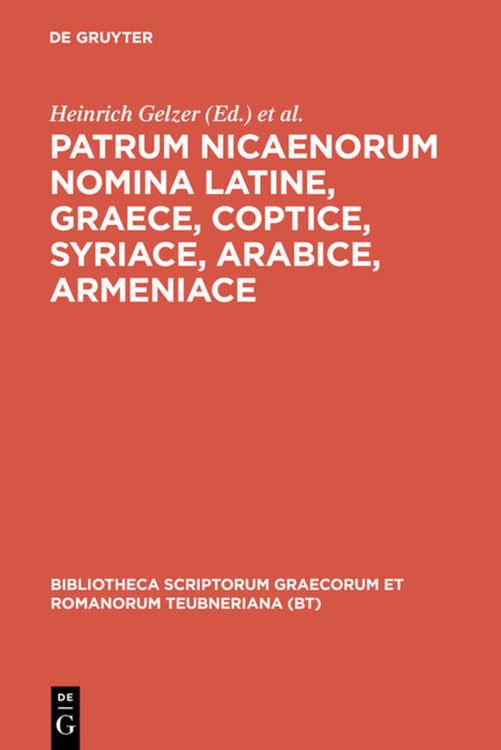 Produktbild: Patrum Nicaenorum nomina Latine, Graece, Coptice, Syriace, Arabice, Armeniace