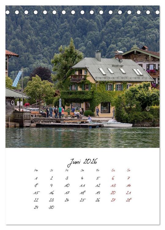 Produktbild: Tegernsee - Im Herz der Natur (Tischkalender 2026 DIN A5 hoch), CALVENDO Monatskalender