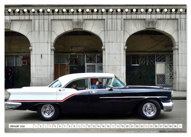 Produktbild: Golden Rocket 88 - Oldsmobile 1957 in Kuba (Tischkalender 2026 DIN A5 quer), CALVENDO Monatskalender