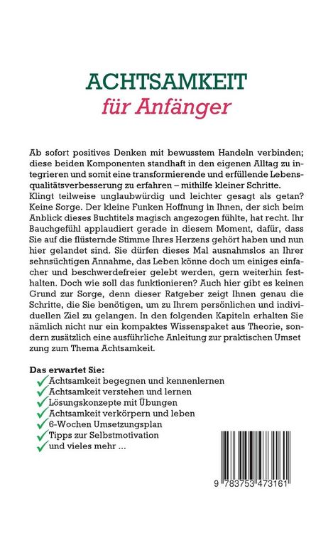 Produktbild: Achtsamkeit f&uuml;r Anf&auml;nger: Wie Sie durch gezieltes Achtsamkeitstraining Stress re